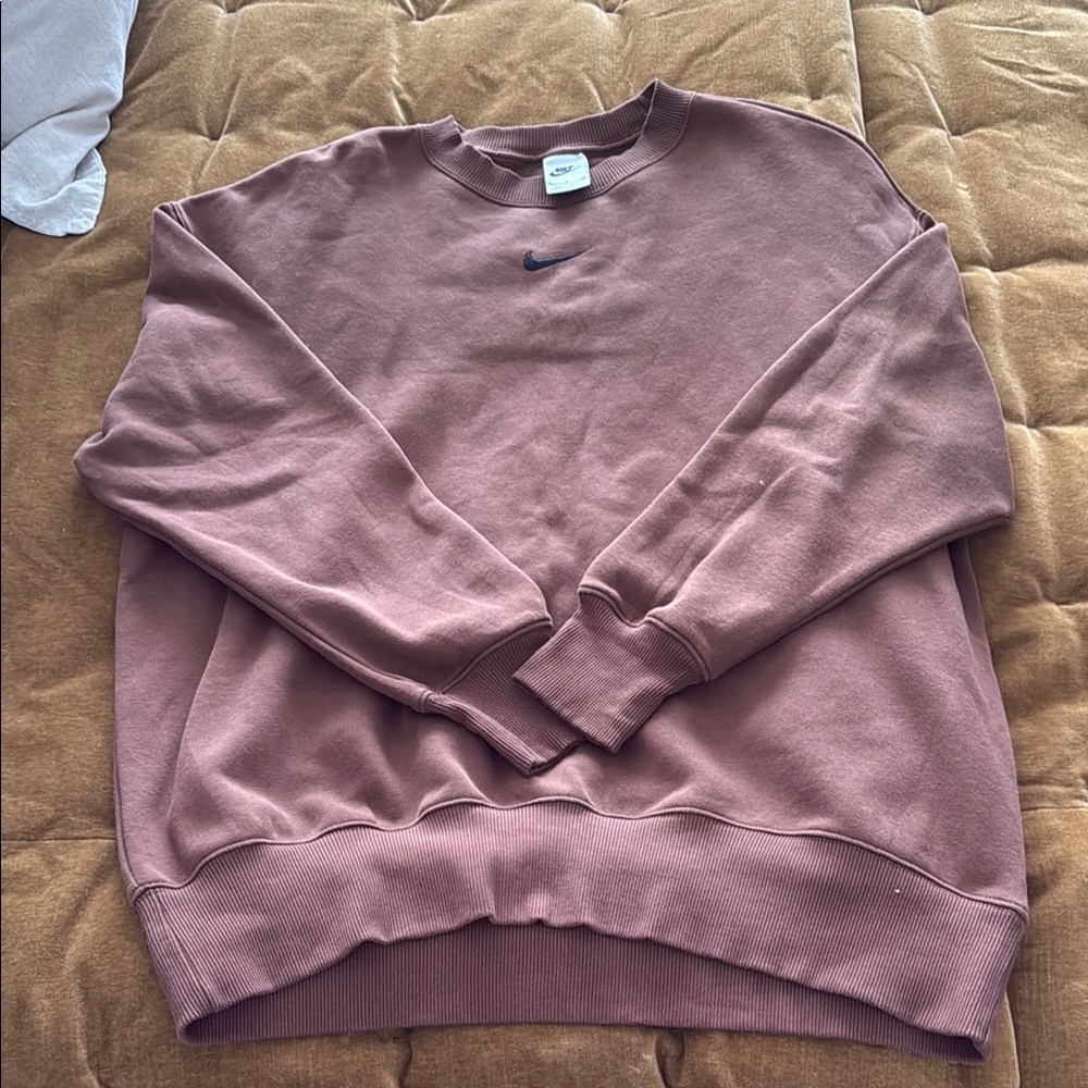 Nike Brown Crewneck Sweatshirt Soft Cotton Blend